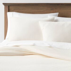 Threshold - Full/Queen Lustrous Velvet Duvet Cover & Sham Set  Cream